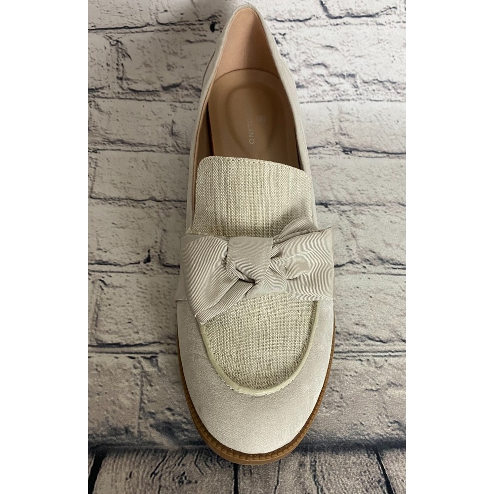 Bandolino NWOT Womens Lindio Loafers 11M Natural Cream Bow Slip On - Picture 7 of 15